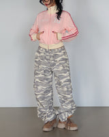 Light Camo Military Cargo Wide Pants