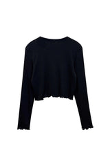 LUCID RIBBON CARDIGAN / BLACK