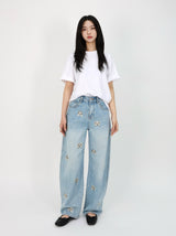 PUPPY EMBROIDERED CURVED DENIM code 26225