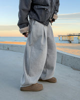 Tone curved fleece balloon sweat pants