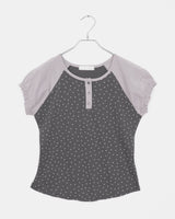 Pori star printed raglan puff short sleeve T-Shirt