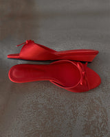 Sweet Satin Wedge Slippers (4C)