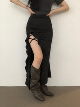 Xx ラッフルロングスカート