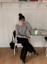 Classic Raglan Round Knit Cardigan (7color)
