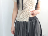 washing ribbon pocket cargo pants