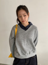 Chimti Brushed V-Neck Fleece Sweatshirt
