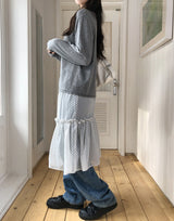 Rinko Dot Frill Chiffon Skirt