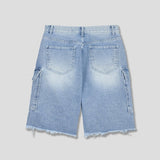 Frey Cutoff Cargo Denim Shorts