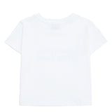 'LESS RULES MORE LOVE' クロップドTシャツ ホワイト/ネイビー [WOMAN]