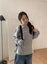 [unisex]メパン ストライプ レイヤード ロングスリーブ ティー