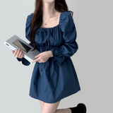 Pony shirring dress