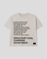 Coral Lettering Short Sleeve T-Shirt