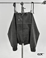 6X Pigment hooded zip-up (Washing Vintage Grey)