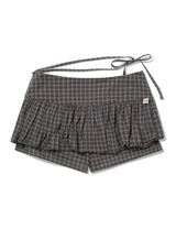 チェッカード パンプキン スカートパンツ(GREY)