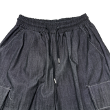  natural denim bermuda pants