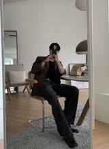 Look Hour Vintage Suede Overfit Blazer Jacket