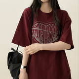 Face Heart Boxy Fit Short Sleeve T-shirt