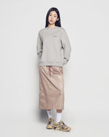26SS WOMAN NYLON SHIRRING LONG SKIRT