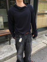 No.1855 アーチド WM フード Tシャツ (3color)