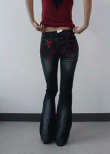 NEEDLEPOINT BOOTSCUT DENIM