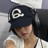 ウォッシードロゴボールキャップ (Navy/White)