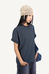Striped pocket short-sleeve T-shirt