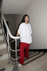 PIPING SWEAT JOGGER PANTS red