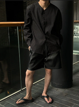 [S/S] レザーバンディングハーフパンツ(4color)