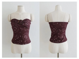 ORIENTAL WOOD RING TUBE TOP