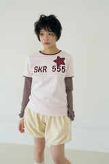 SKR 555 LAYERED TOP (PINK)