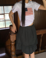 Ktin American Flag Patch Lace Short-Sleeved T-Shirt