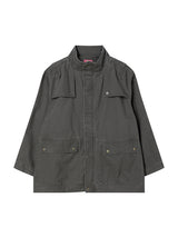 DETACHABLE HOOD FIELD JACKET CHARCOAL