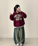 Noah Lettering Point Casual Over Hoodie