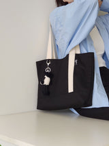  webbing simple line bag - black [M]