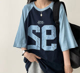 Leo ルーズフィットナグラン半袖Tシャツ