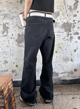 [Unisex] アンダーカッティングブーツカットパンツ