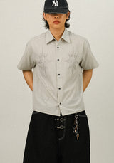 RE STAR Check Crop Shirts