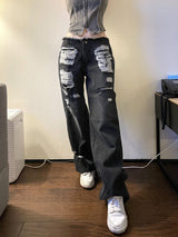 1290. ダークシャークデニムローワイドパンツ
