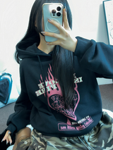 ラビンインファイア フーディーTシャツ🖤🩷2カラー