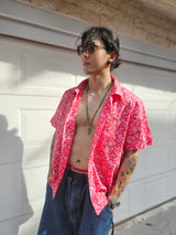 LAUL PAISELY SHORT SLEEVE SHIRT RED