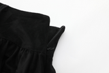 Metal Belt Layered Uneven Skirt