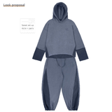 PIGMENT CUTTED HOODIE_BLUE NAVY