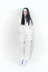 Point Ribbon Sweatshirt White