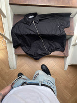 No.0788 curved & rivet zipper SHIRT
