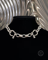 ２バックルボールドネックレス/two buckle bold necklace