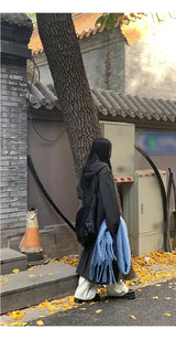 wool charcoal quilting toggle hooded long coat