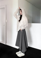 SOFT KNIT HOOD ZIP-UP