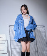 UNISEX フーディデニムジャケット