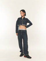LOW-RISE DENIM PANTS (FOR UNISEX)