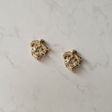 ビンテージフラグメントピアス-金